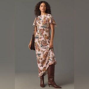 Kachel x Anthropologie Flutter Sleeve Slip Dress